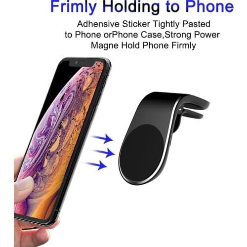 Magnetic Car Phone Holder For Phone in Car L Shape Air Vent Mount Stand Magnet Mobile Holder for Tablets Smartphones