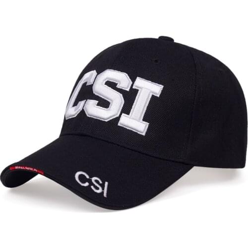 Fashion wild cotton baseball cap Army Tactical Men Caps CSI Embroidered Letters golf hats Casual Snapback hats Bone Casquette