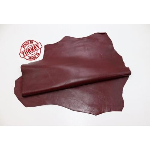Real Sheep Skin Claret Red 1.1 Mm Tanned Leather Ready Made Pieces Craft Products Wallet Bag Clothes Shoe Design Making