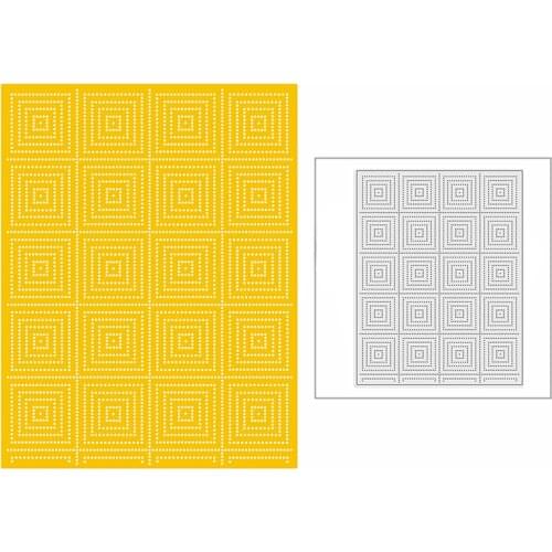 New 2021 Nesting Square Lattice Panel Metal Cutting Dies for DIY Scrapbooking and Card Making Decor Embossing Craft No Stamps