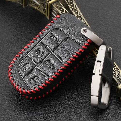 New Leather Car Key Case Full cover For Fiat Jeep For Dodge Ram 1500 Journey Charger Dart Challenger Durango Auto Accessories