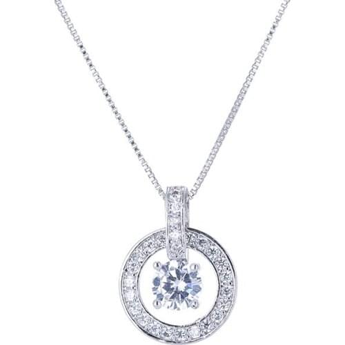 New Original Crystals from Swarovskis 925 silver temperament sweet bell hollow necklac For Women Female Necklaces Party gift