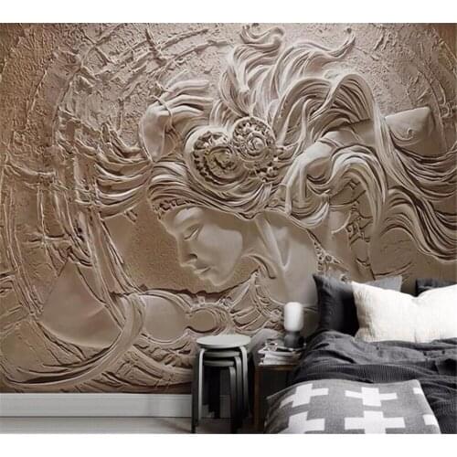 Beibehang Wallpaper mural custom 3D fashion embossed beautiful living room bedroom background wall painting papel de parede