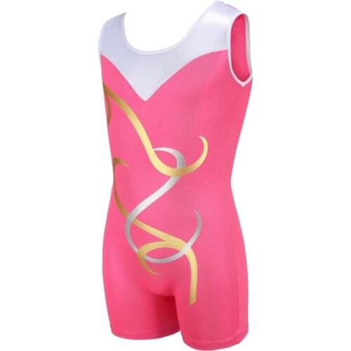 Sleeveless Gymnastics Clothes Girls Printed Colors Sleeveless Matching Body Suit Ballet Gymnastics Dance Practice Wear