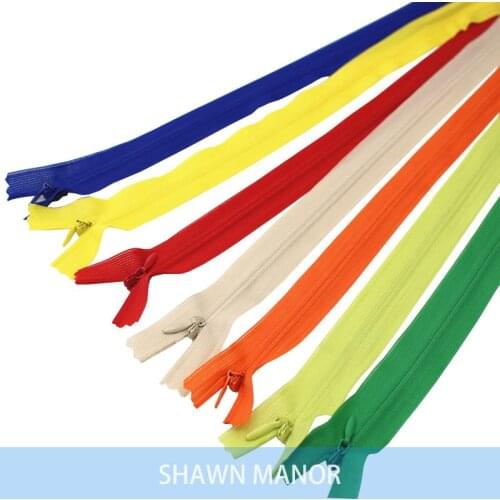Wholesale 50pcs 3# 53CM Nylon Invisible Zippers For DIY Sewing Accessories 29 Colors