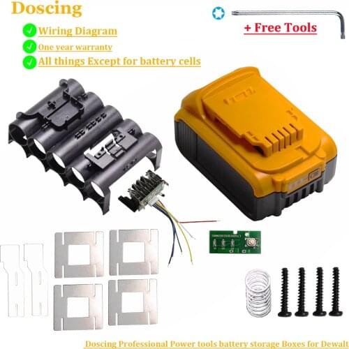 DCB200 Li-Ion Battery Plastic Case PCB Charging Protection Circuit Board Box Housing For DeWalt 18V 20V DCB203 DCB204