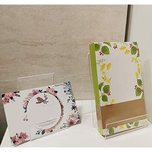 Acrylic Book Stand with Ledge Transparent Acrylic Display Easel Clear Tablet Holder for Books Notebooks Artworks CD