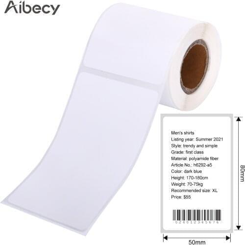 Aibecy Label Printer Sticker Thermal Label Paper Self-Adhesive Printable Paper Roll Waterproof for DP23/DP30 Series