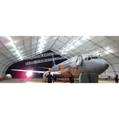 Wide Span Steel Structure Aircraft Hangar Buildings Covered Roof Panel