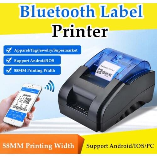 58mm Sticker Thermal Printer Bluetooth-compatible USB Barcode Labels Receipt Printer For Pos Labeling Machine