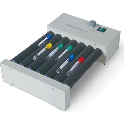 Tube Roller Horizontal Blood Mixer 6 Rollers 110/220V Laboratory Blood Collection Tube Mixing Device 0-60rpm Adjustable Speed