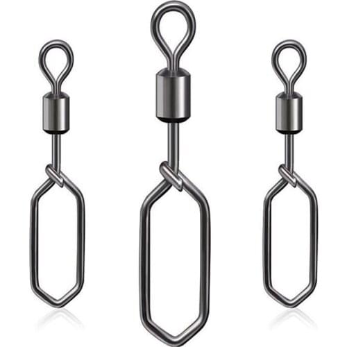 10PCS/Ocean Boat Fishing eight 8 word ring pin connector fishing gear High-carbon steel swivels snaps fish tackle accessories