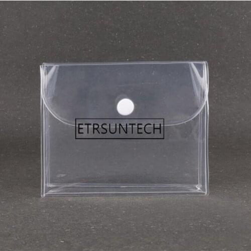 100pcs Transparent Cosmetic Storage Bags Womens Button Makeup Sample Bag Waterproof Clear Travel Organizer Pouch