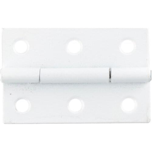 2 Inch 6 Holes Painted White Wooden Box Gift Box Flat Hinge