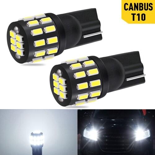 2pcs T10 W5W LED Canbus lamp Bulbs 168 194 Error Free Car Turn Signal License Plate Light White For Ford Focus 1 2 Fiesta Mondeo