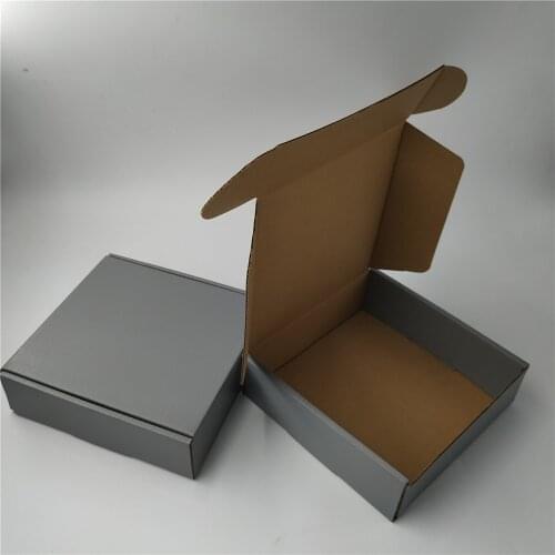 25x15x4cm 10pcs gray paper carton shipping mailer boxes large corrugated clothes box folding mailer shipping boxes
