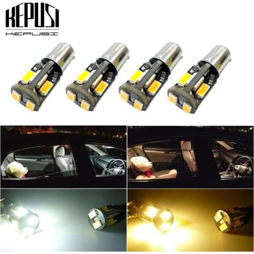 4x Canbus BA9S BAX9S H21W BAY9s LED For car Reverse Lights Parking Lights License Plate Lights White Warm white Error Free