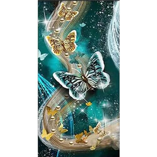 5D Puzzles Diamond Embroidery Abstract Butterfly Picture Diamond Painting Cross Stitch Full Square Round Drill Mosaic ZP-4750
