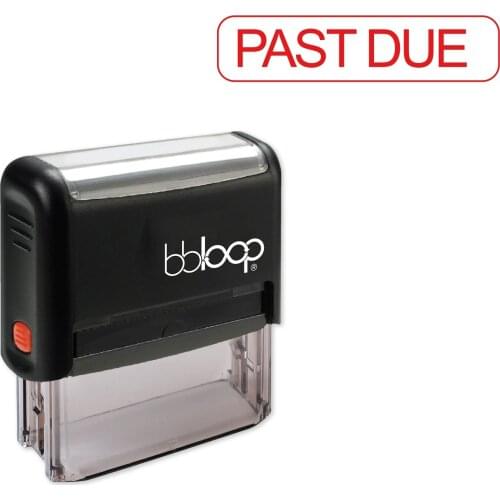 Bbloop Past Due w/Round border Style Font and Design Self-Ink
