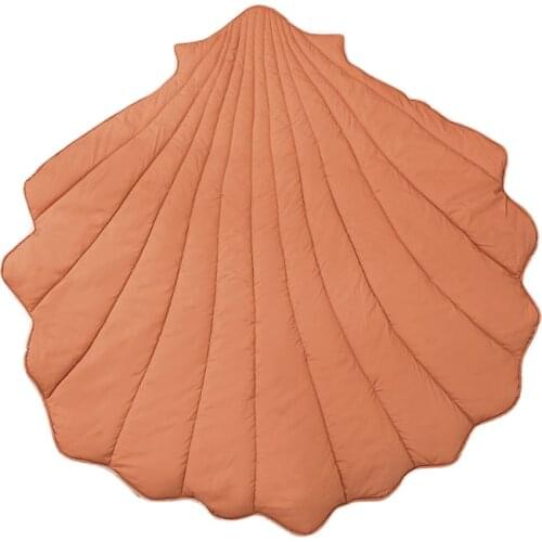 Newborn Baby Cotton Crawling Carpet Blanket Shell Shape Crawling Play Mat Rug P31B