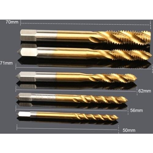 HSS 6542 M3 M4 M5 M6 M8 Spiral Pointed Taps Tapping Thread Forming Tap Drill Bits Metric Spiral Fluted Machine Screw Tap