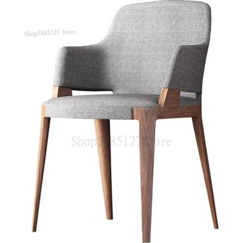 Customized Nordic Dining Chair Modern Minimalist Solid Wood Backrest Chair Wooden Stool Leisure Chair Ins Makeup Chair Restauran