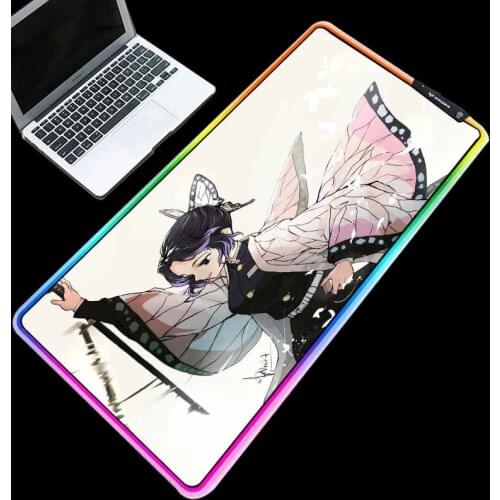 Mairuige RGB Computer Game Mouse Pad Large LED Cold Light USB Electric Anime Crying Beauty Killer Home Quality Keyboard Mat