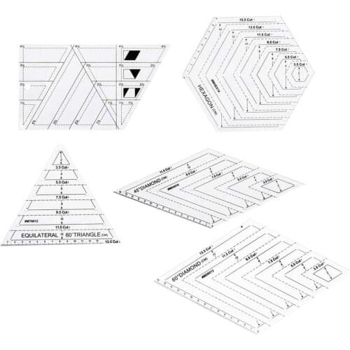 Quilting Templates Ruler Sewing Rulers Patchwork Tool Handmade Drawing Supplies Triangle Hexagon Trapezoid 45 , 60 Degrees Ruler