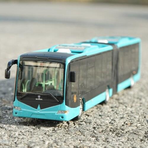 Diecast 1:42 Scale Scania BRT SCANIA Articulated Bus Model Metal Static Collection Decoration Ornaments Display Gift Toy Show