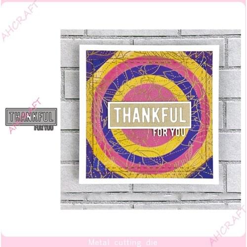 Thankful words Metal Cutting Dies for DIY Scrapbooking Photo Album Decorative Embossing PaperCard Crafts Die2020
