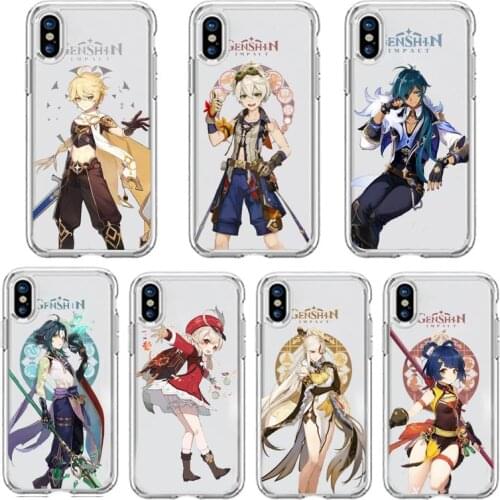 Genshin impact Fashion design Phone Case Transparent soft For iphone 5 5s 5c se 6 6s 7 8 11 12 plus mini x xs xr pro max