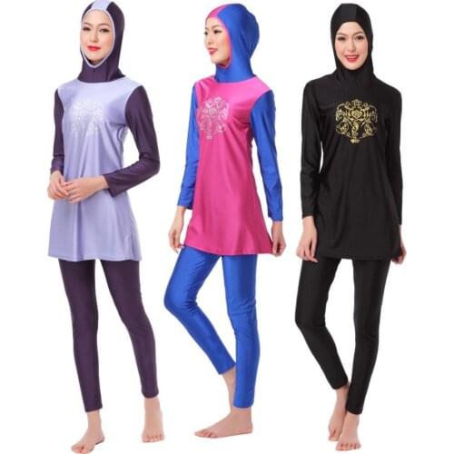 Muslim Ladies' Full Coverage Modest Swimwear Muslim Swimwear Islamic Swimsuit Muslim Hijab Swimsuits Muslim Bathing Suits XX-392