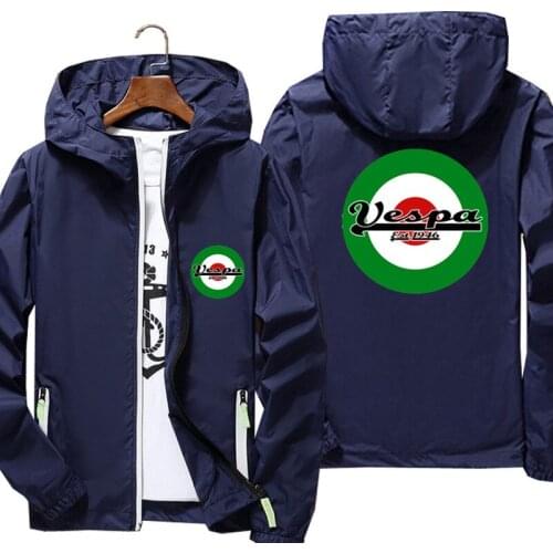 Team Vespa Italian Flag Mod Target Skin Coat Hooded Street Mens Thin Reflective Sunscreen Jacket Windbreaker Camping Hiking 7xl