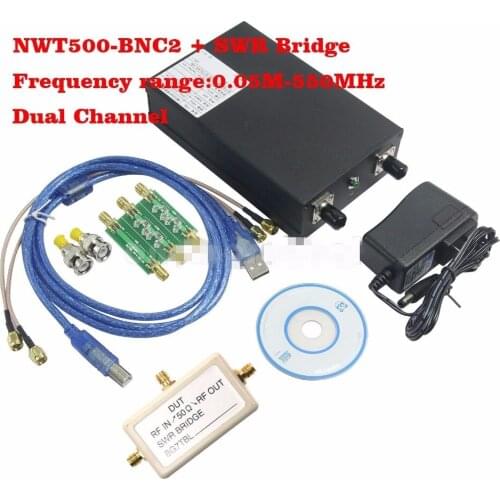 NWT500-BNC2 Frequency Sweep Meter Amplitude with SWR 1M-500M Ratio Bridge