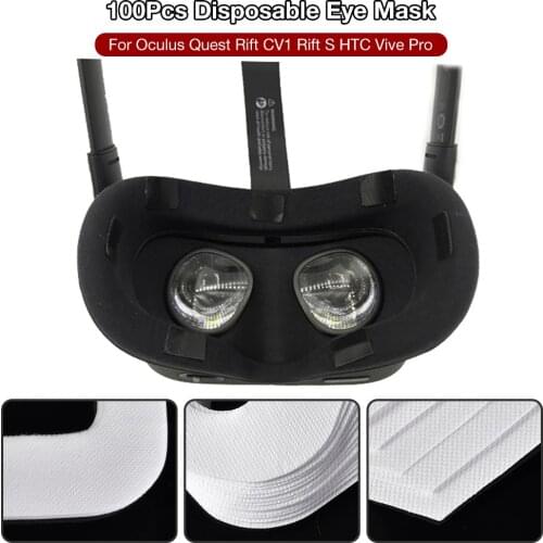 100Pcs Disposable Eye Hygiene Universal Breathable Non-Woven Fabrics For Vive Oculus Quest Rift S For PS4 VR For Valve Index