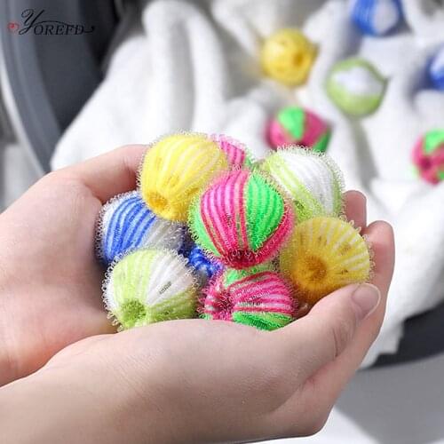 OYOREFD 6pcs/set Anti-Winding Magic Laundry Ball Dryer Balls Automatic Washing Machine Hair Catcher Washing Balls For Laundry