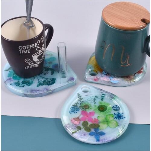 Transparent Silicone Mold Geometric Drop Shaped Coaster Silicone Mold Silicone Mold 1 pcs