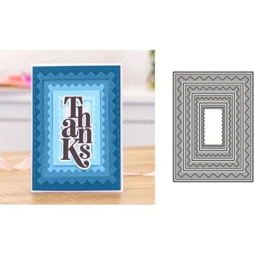 Rectangular Pattern Border Metal Cutting Dies for Scrapbooking Handmade Mold Cut Stencil New DIY Card Make Mould Model Craft