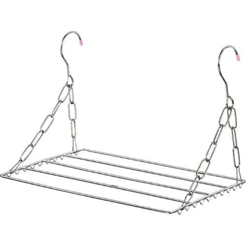 Balcony Folding Shoe Drying Rack Clothes Airer Stainless Steel Laundry Underwear Towel Storage Holder