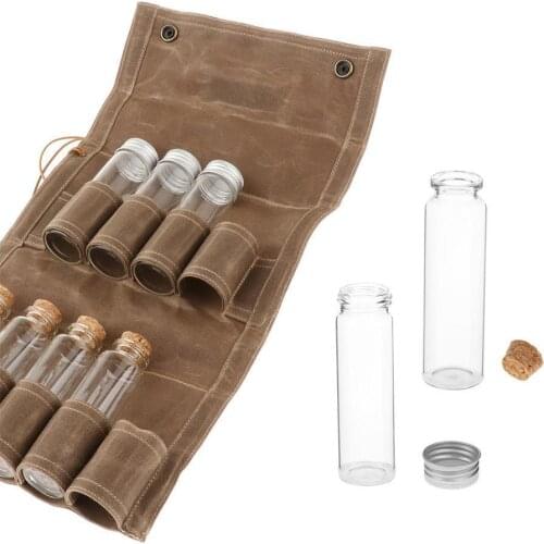 Outdoor Camping Glass Seasoning Bottle Barbecue Picnic Portable Oil Bottle Seasoning Box Set