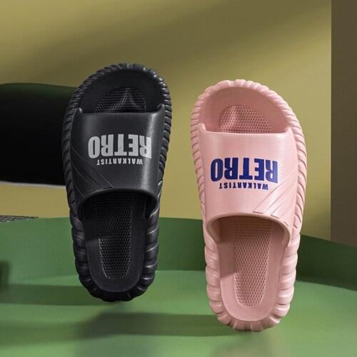Slippers Women Thick-soled Slippers Home Indoor Couple Bathroom Bath Soft-soled Silent Slippers Slippers Men Mens Shoes