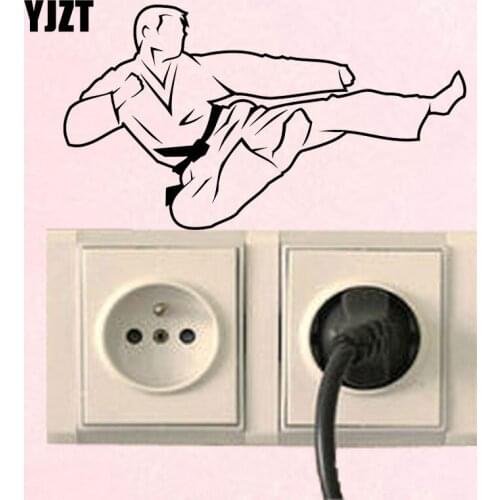 YJZT Wall Sticker Sport Karate Martial Arts Fighter Fighting Vinyl Decal 8SS2328