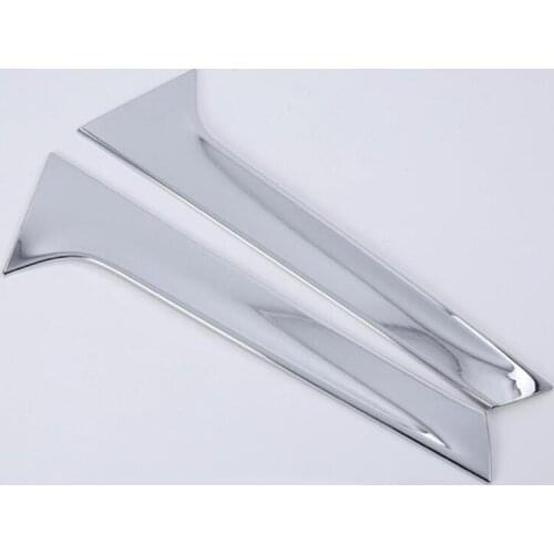 For Audi Q5L 2018 2PCS Brand New Silver ABS Chrome Rear Window Rear Spoiler Frame Cover Trims Car Styling Auto Accessories