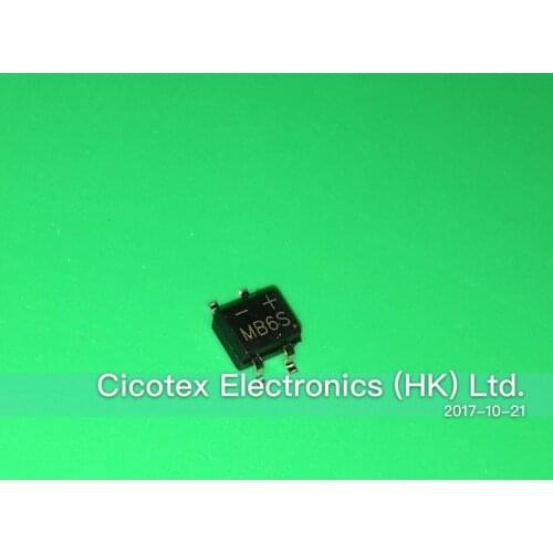 100pcs/lot MB6S SOP4 IC RECT BRIDGE 0.5A 600V MBS-1 LED Rectifier B6S