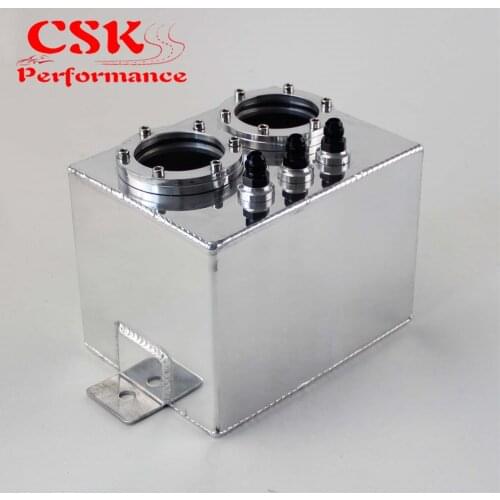 3L High Flow Fuel Filter Swirl Surge Pot Tank Fits For 044 External Fuel Pump Black/ Silver