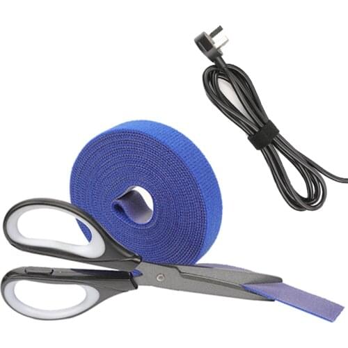 5 Meters Polyester PP Cable Ties Power Wire Loop Tape Multifunction Straps Fastener Reusable Tape Cable Organize