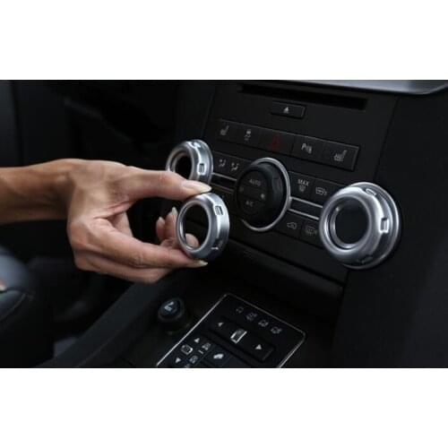 5pcs/set Chrome Volume and Air Conditioning Knobs Trim for Land Rover Discovery 4 LR4 Range Rover Sport Car Accessory and Parts