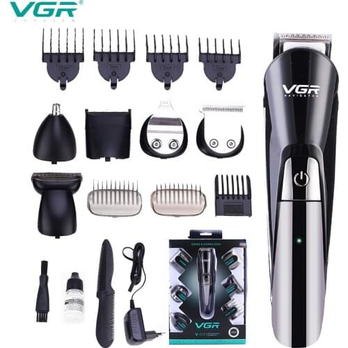 VGR 6 In 1 Professional Hair Trimmer Electric Hair Cutting Machine Beard Trimer Rechargeable Hair Trimmer Groomer Kit for Men