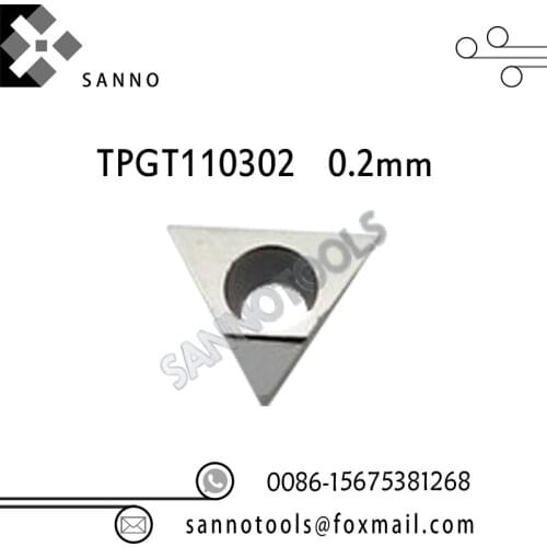 Free shipping! High quality 2pcs TPGT110302 / TPGT110304 / TPGT110308 PCD cnc carbide turning inserts