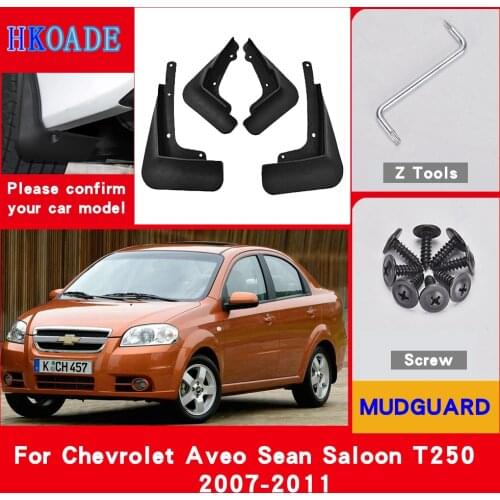 Car Mud Flaps For Chevrolet Aveo Sean Saloon T250 2007-2011 Mudguards Splash Guards Fender Mudflaps Car Fender Accessories